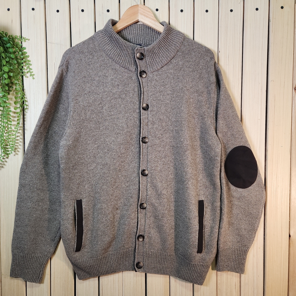 Button-Up Knit Sweater Mens Italian Collection